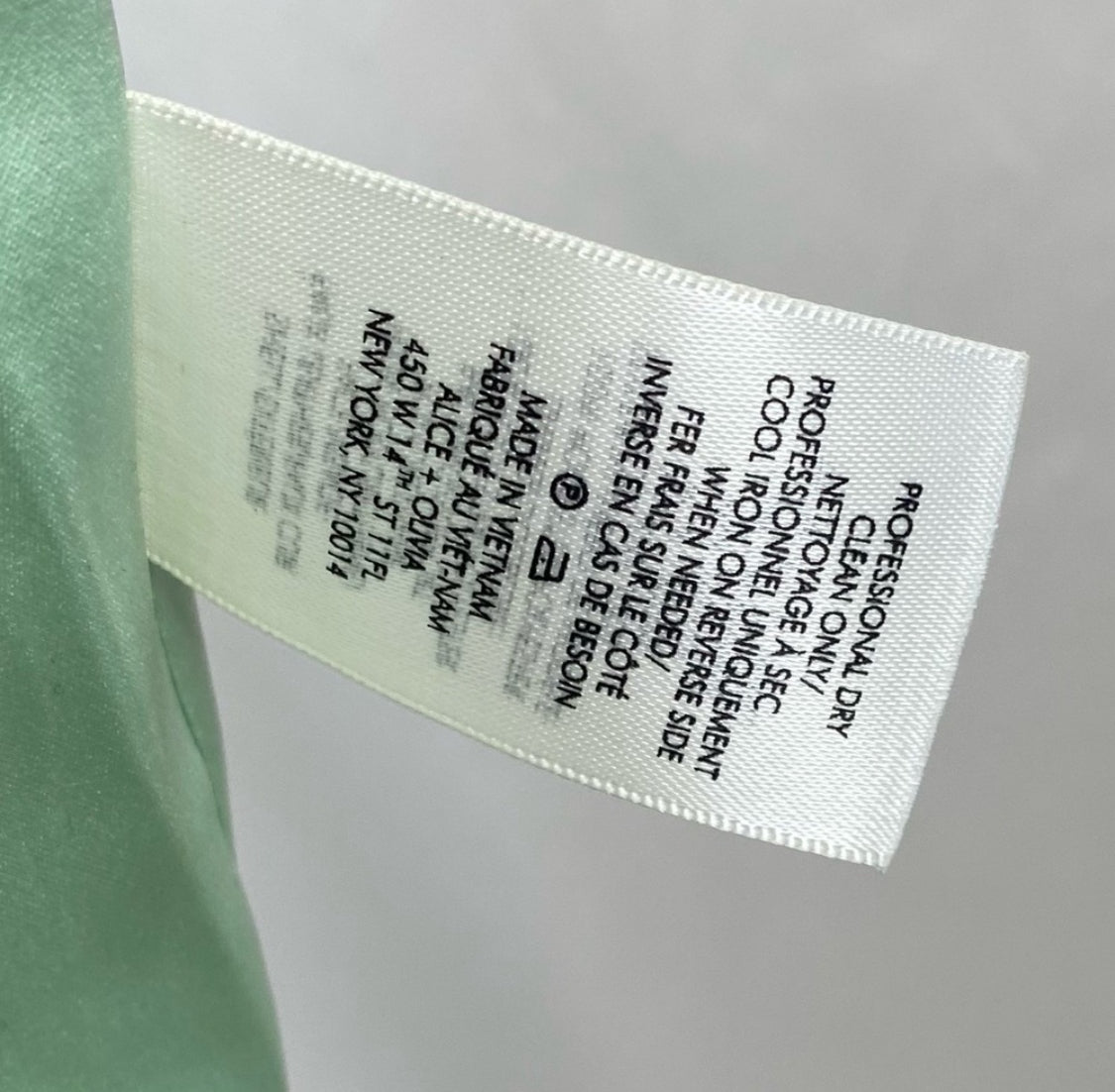 Alice + Olivia Denny Faux Leather Shawl Collar Blazer in Pistachio