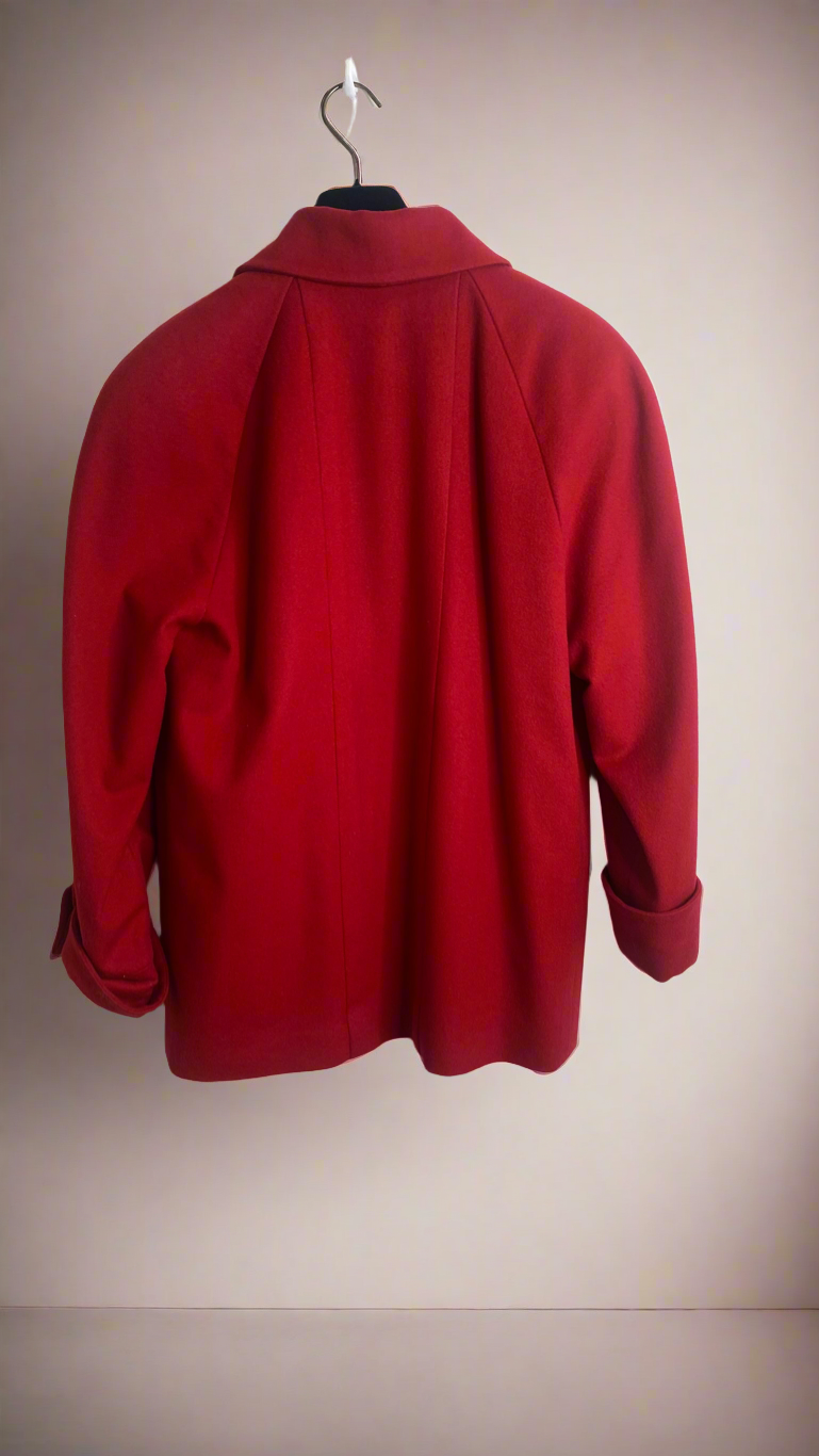 Chanel Vintage 90s Military Inspired Double Breasted Cashmere Jacket
