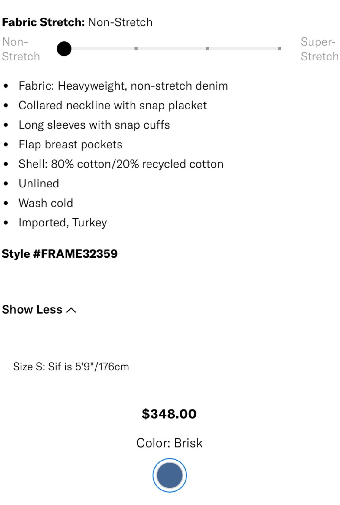 FRAME Denim A-Line Shirt Dress