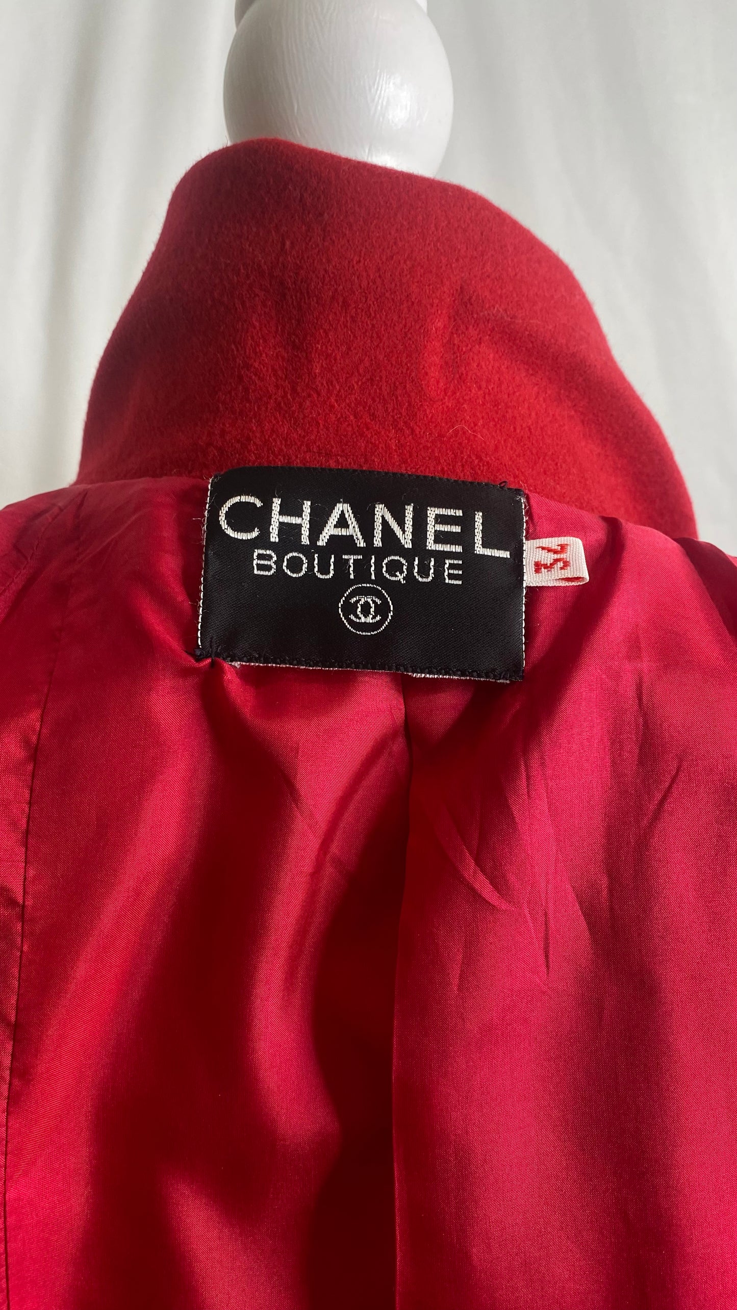 Chanel Vintage 90s Military Inspired Double Breasted Cashmere Jacket