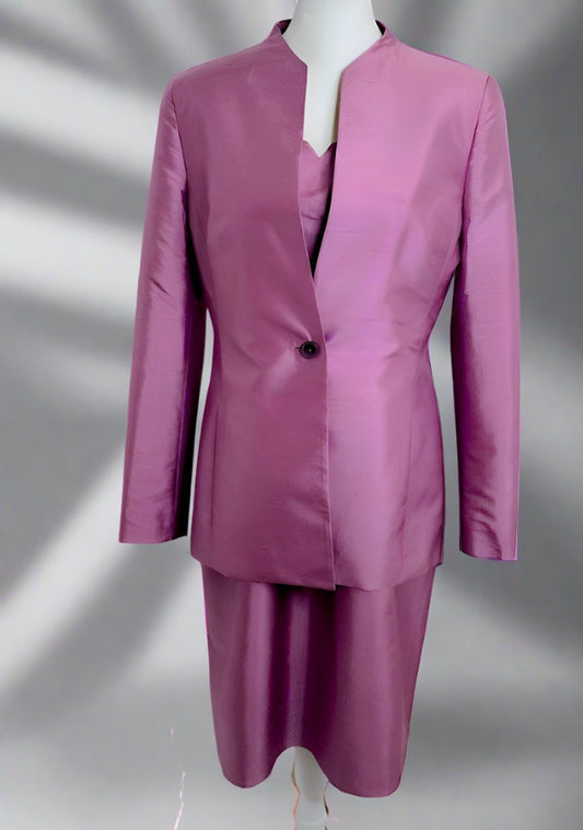 Rena Rowan Dress Suit 100 % Silk