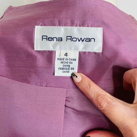 Rena Rowan Dress Suit 100 % Silk